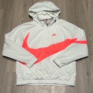 Nike Big Swoosh Windrunner Anorak Windbreaker Jacket White Men’s Small